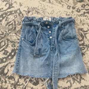 Free People Jean Skirt
